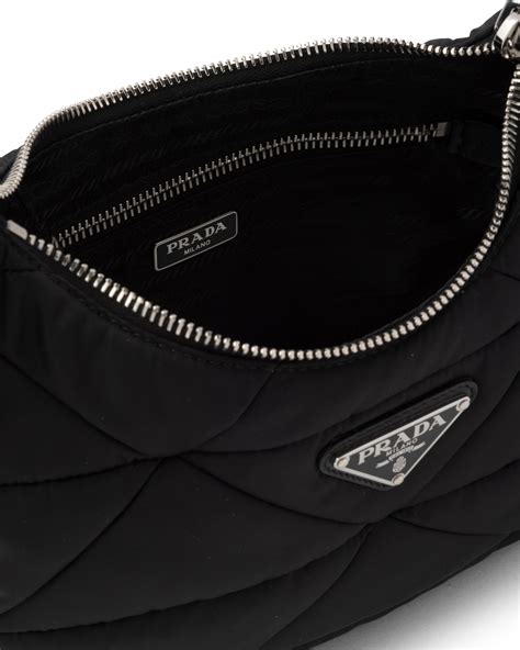 prada nylon shoulder bag street style|padded nylon shoulder bag prada.